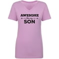 thumbnail image 1 of Awesome Like My Son Womens V-Neck T-Shirt, 1 of 3