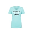 thumbnail image 1 of Awesome Like My Son Womens V-Neck T-Shirt, 1 of 3
