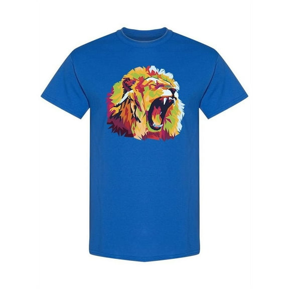 Awesome Lion Pop Art T-Shirt Men -Image by Shutterstock, Male x-Large