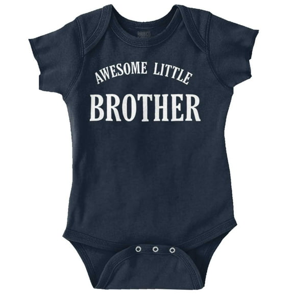 Awesome Little Brother Siblings Bodysuit Jumper Boys Infant Baby Brisco Brands NB