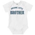 thumbnail image 1 of Awesome Little Brother Siblings Bodysuit Jumper Boys Infant Baby Brisco Brands NB, 1 of 6