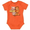 thumbnail image 1 of Awesome Looks Like Garfield Cartoon Romper Boys or Girls Infant Baby Brisco Brands 24M, 1 of 6