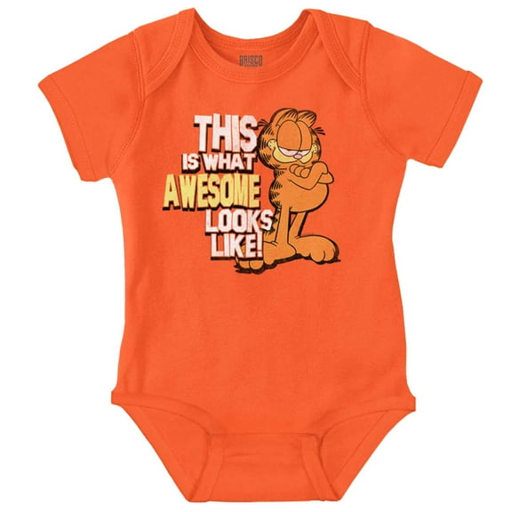 Awesome Looks Like Garfield Cartoon Romper Boys or Girls Infant Baby Brisco Brands 6M