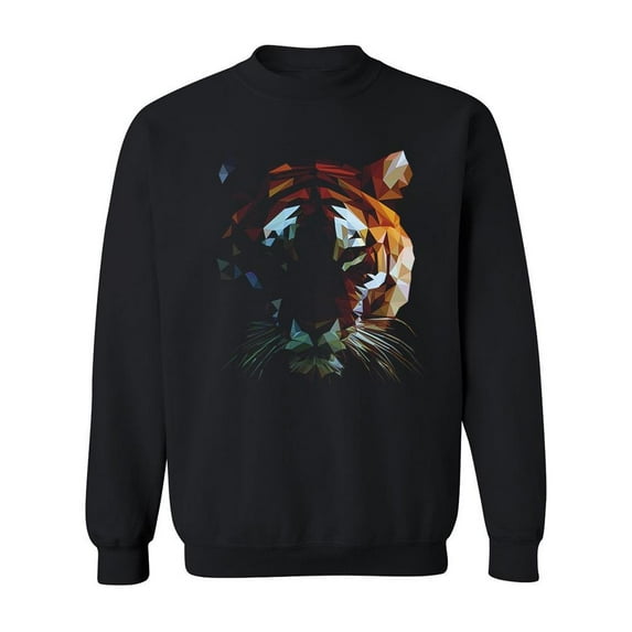 Awesome Low Ink Tiger Design Sweatshirt Men -Image by Shutterstock, Male x-Large