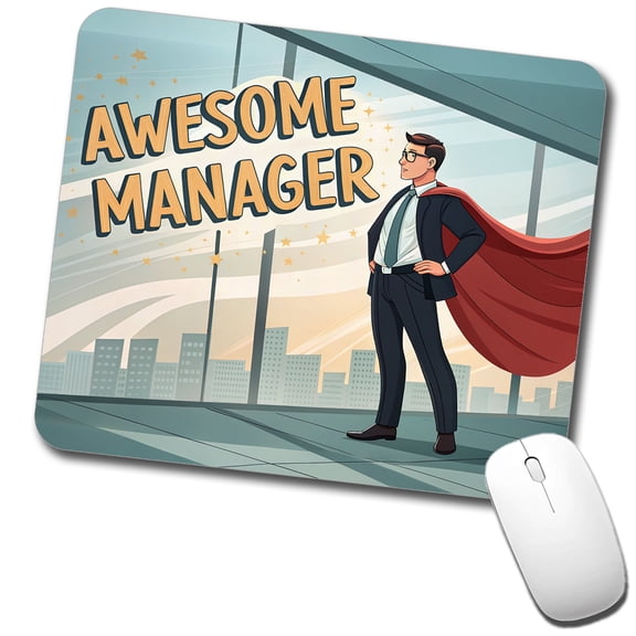 Awesome Manager Man Male Inspirational Mouse Pad Low Profile Gaming Mat