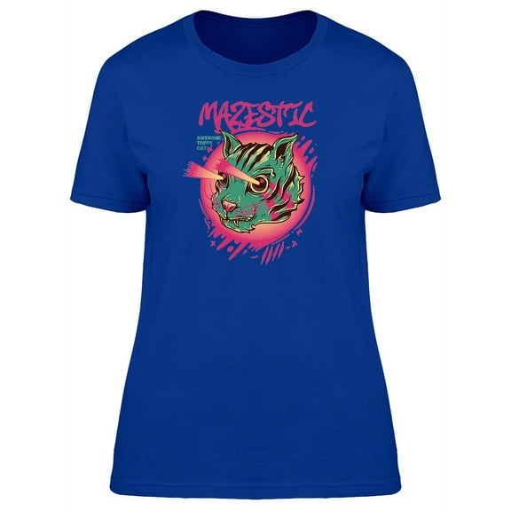 Awesome Mazestic Cat T-Shirt Women -Image by Shutterstock, Female Large