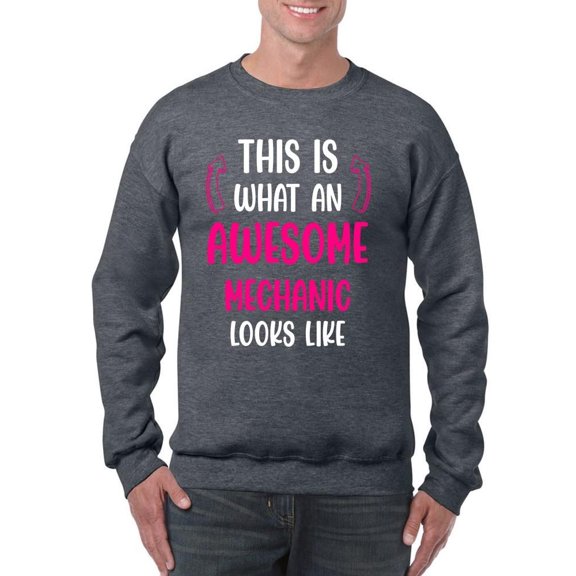 Awesome Mechanic Looks Like Sweatshirt Men -Smartprints Designs, Male XX-Large