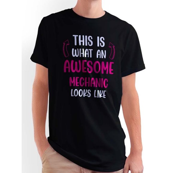 Awesome Mechanic Looks Like T-Shirt Men -Smartprints Designs, Male 5X-Large