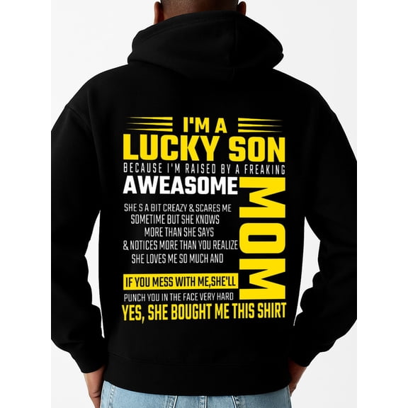 Awesome Mom's Son 1 pack Matching Couple's Hooded Sweatshirt sweatshirts high quality casual autumn christian elegant spring black autumn clothes hoodies Original Unisex hoodie