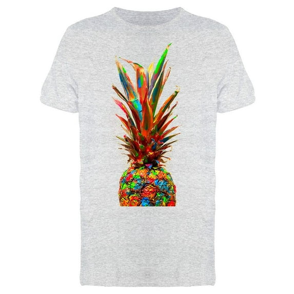 Awesome Multi Colored Pineapple T-Shirt Men -Image by Shutterstock, Male Large