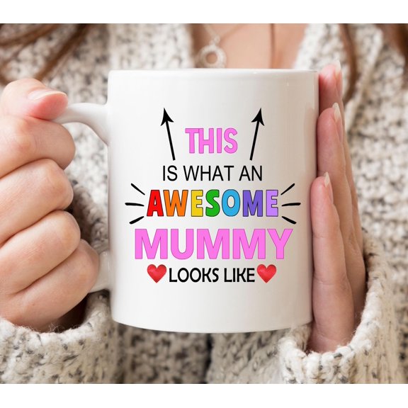 Awesome Mummy mug 'This Is What an Awesome Mummy Looks Like' RiskA Designs Mummy Birthday