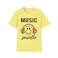 thumbnail image 1 of Awesome Music Lover Smiley DJ Face Awesome Unisex Softstyle T-Shirt, 1 of 4