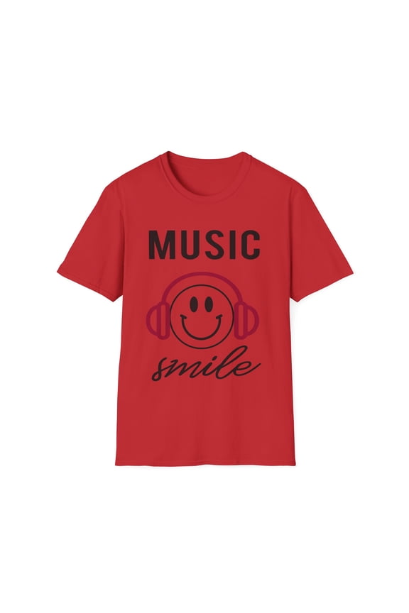 Awesome Music Lover Smiley DJ Face Awesome Unisex Softstyle T-Shirt