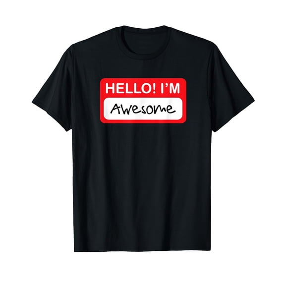 Awesome Name Tag Graphic T-Shirt for Fun and Casual Wear