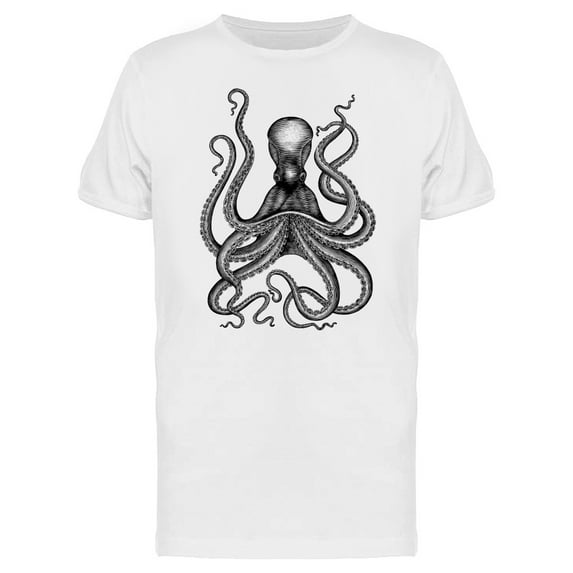 Awesome Octopus T-Shirt Men -Image by Shutterstock, Male 3X-Large