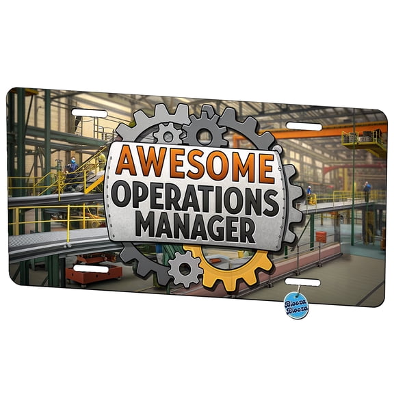 Awesome Operations Manager Factory Manufacturing Inspirational Metal Novelty License Plate