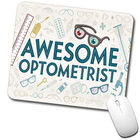 Awesome Optometrist Optical Inspirational Mouse Pad Low Profile Gaming Mat