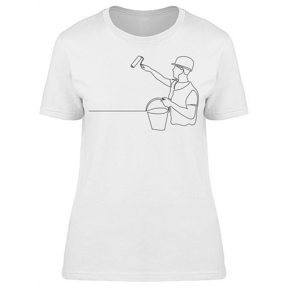Awesome Painter Man T-Shirt Women -Image by Shutterstock, Female x-Large