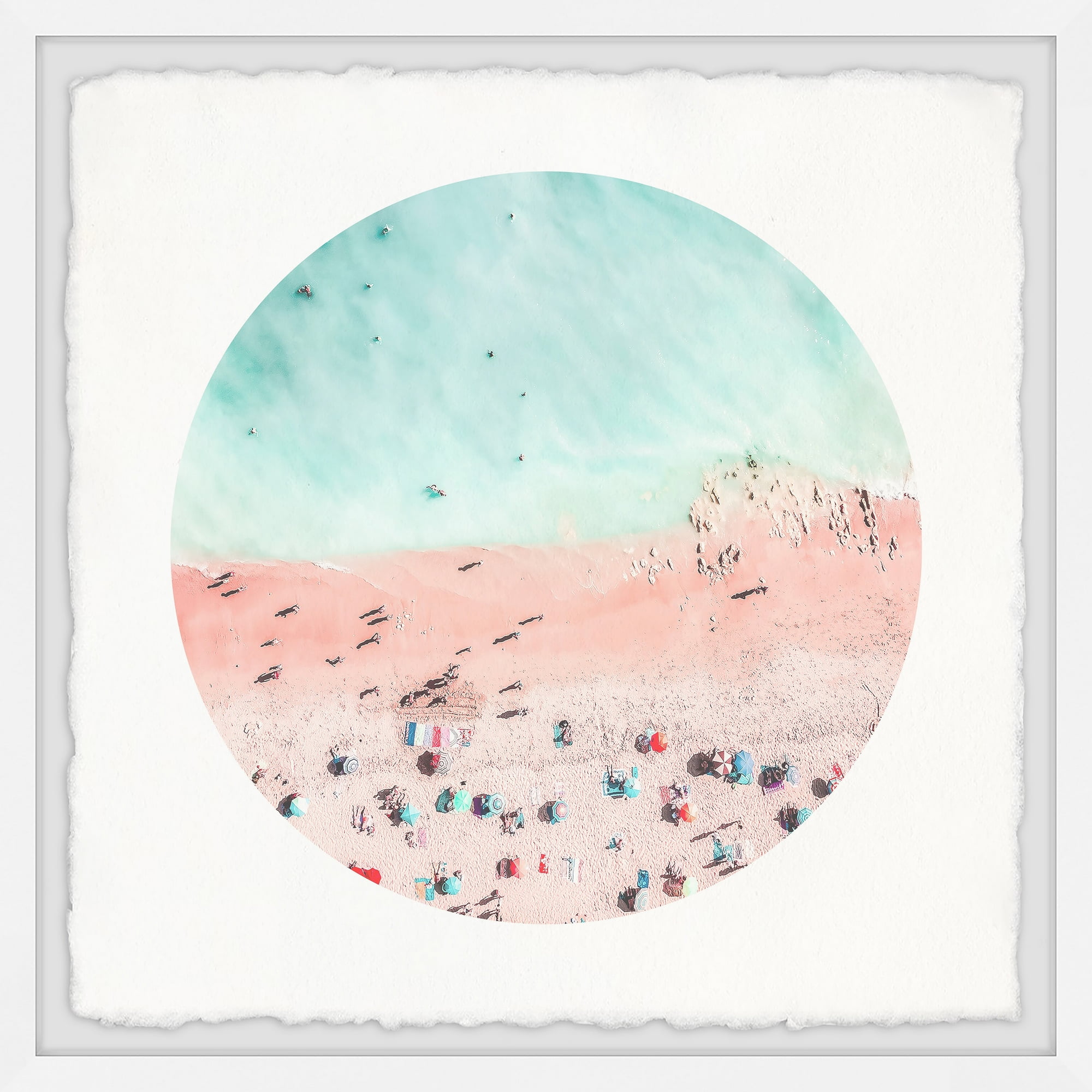 Awesome Pink Sand 24 in x 24 in Framed Painting Art Prints, by Marmont Hill
