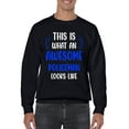 thumbnail image 1 of Awesome Policeman Looks Like Sweatshirt Men -Smartprints Designs, Male 4X-Large, 1 of 4