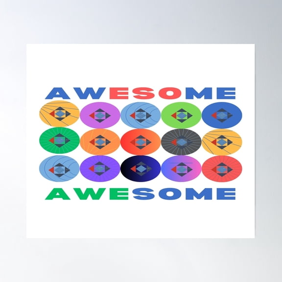 Awesome Poster Wall Art, Modern Wall Decor, 8x12 UNFRAMED