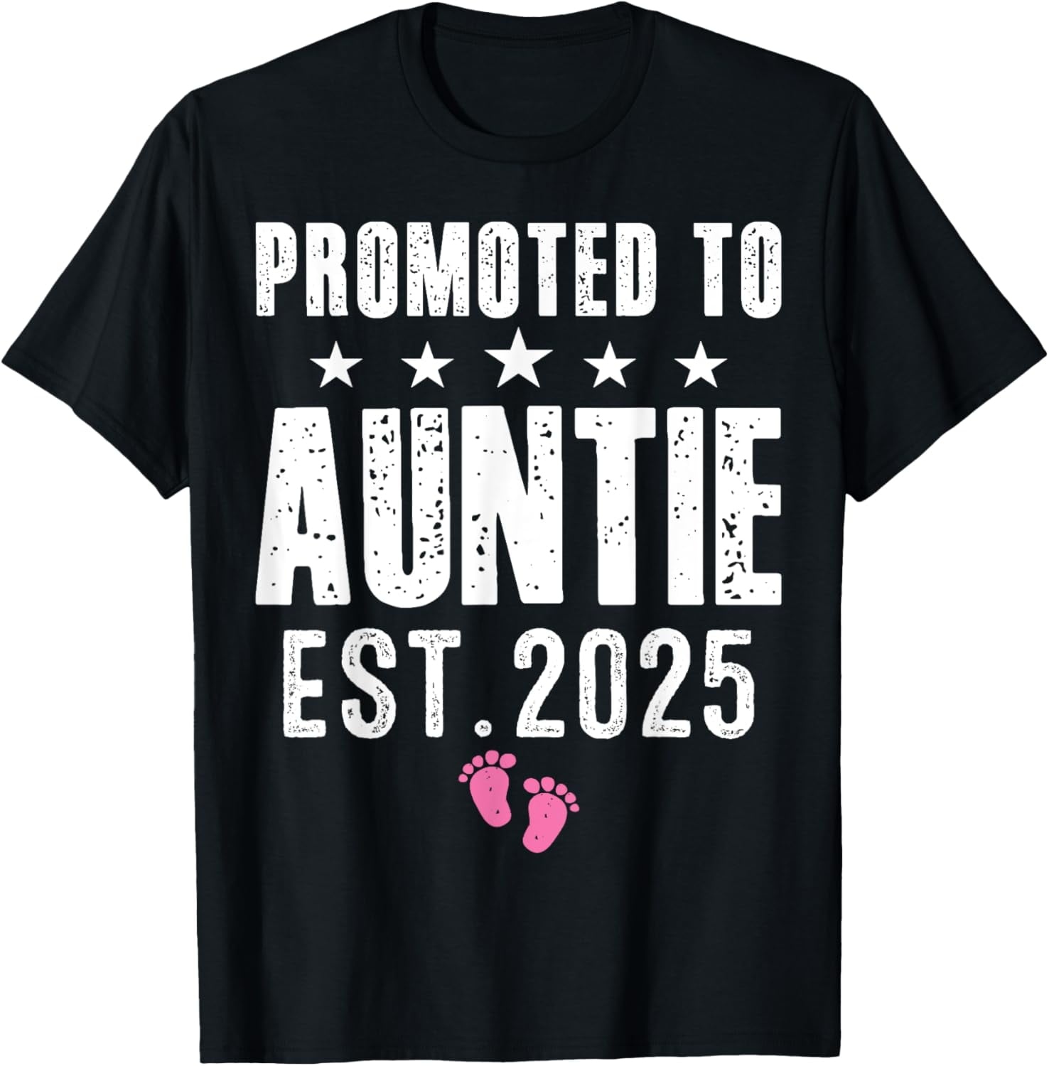 Awesome Promoted to Auntie 2025 It's A Girl Pregnancy Reveal TShirt