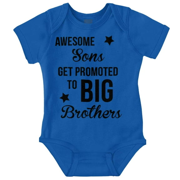 Awesome Promoted to Big Brother Bodysuit Jumper Boys Infant Baby Brisco Brands 12M