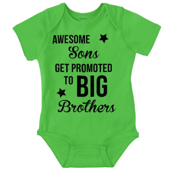 Awesome Promoted to Big Brother Bodysuit Jumper Boys Infant Baby Brisco Brands 18M
