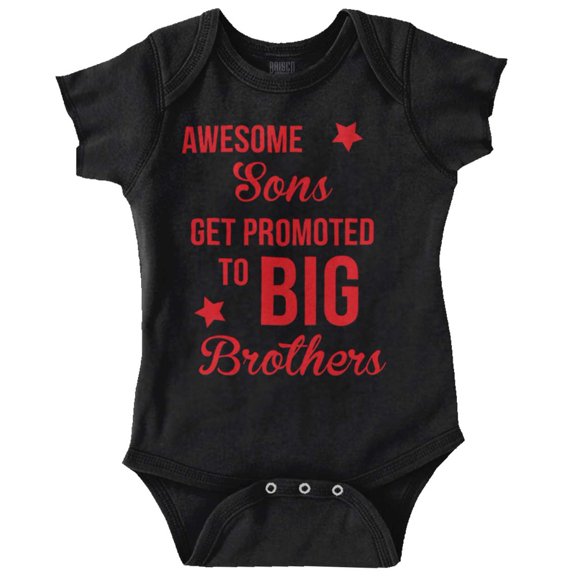 Awesome Promoted to Big Brother Bodysuit Jumper Boys Infant Baby Brisco Brands NB