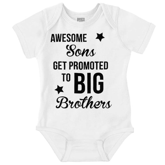 Awesome Promoted to Big Brother Bodysuit Jumper Boys Infant Baby Brisco Brands NB