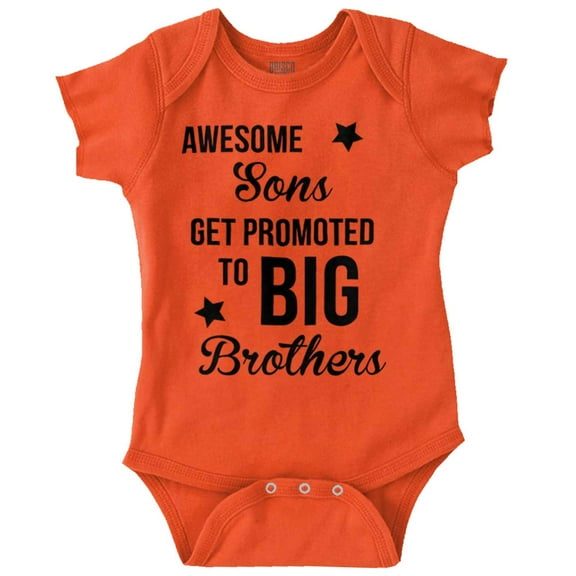 Awesome Promoted to Big Brother Bodysuit Jumper Boys Infant Baby Brisco Brands NB