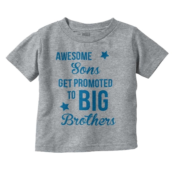 Awesome Promoted to Big Brother Youth T Shirt Tee Boys Infant Toddler Brisco Brands 24M