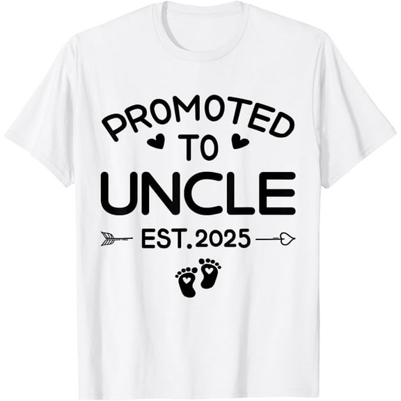 Awesome Promoted to Uncle Est. 2025 New Great Uncle 2025 T-Shirt
