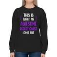 thumbnail image 1 of Awesome Receptionist Looks Like Sweatshirt Women -Smartprints Designs, Female Small, 1 of 4