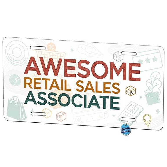 Awesome Retail Sales Associate Inspirational Metal Novelty License Plate