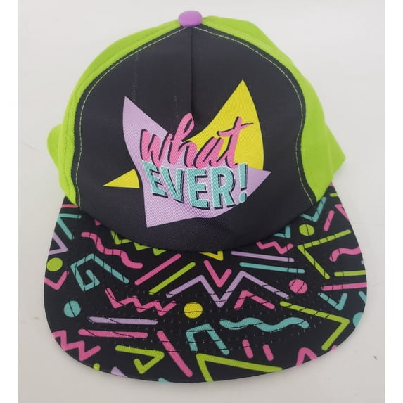 Awesome Retro 80s What Ever! Baseball Cap Flat Bill OSFM
