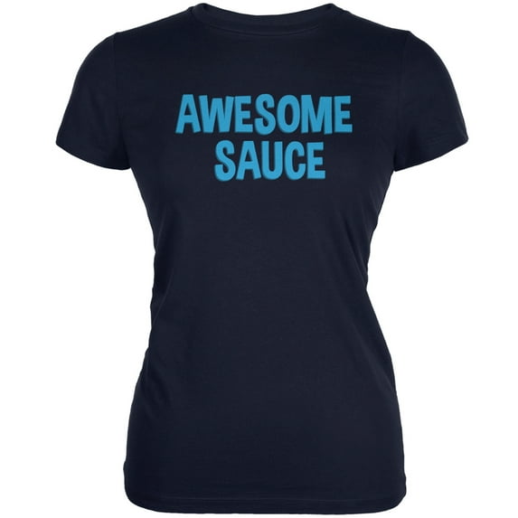 Awesome Sauce Navy Juniors Soft T-Shirt - Large