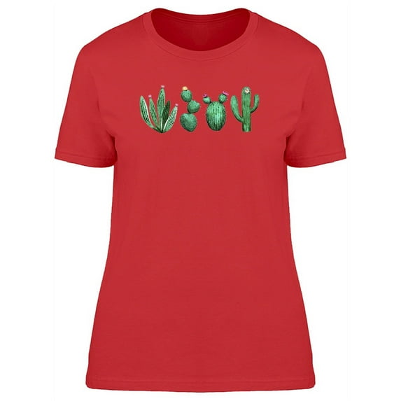 Awesome Set Of Cactus T-Shirt Women -Image by Shutterstock, Female Medium