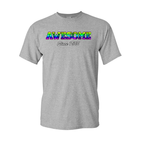 Awesome Since 1955 Colorful Gift Novelty DT Adult T-Shirt Tee