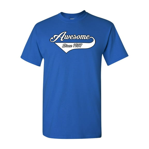 Awesome Since 1957 With Tail Gift Novelty DT Adult T-Shirt Tee