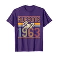 thumbnail image 1 of Awesome Since 1963 Retro Style T-Shirt for 63rd Birthday Celebration, 1 of 5