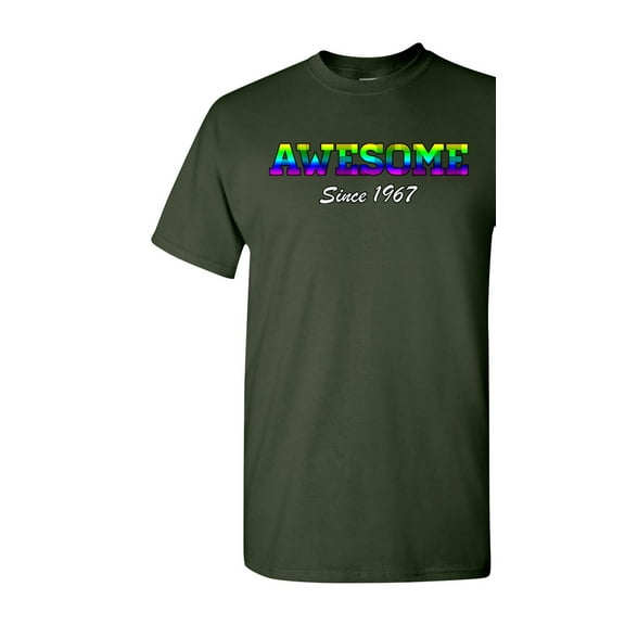 Awesome Since 1967 Colorful Gift Novelty DT Adult T-Shirt Tee