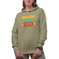 thumbnail image 1 of Awesome Since 1973, Birthday or Anniversary, Sand Hooded Sweatshirt or Hoodie, 3XL, 1 of 5
