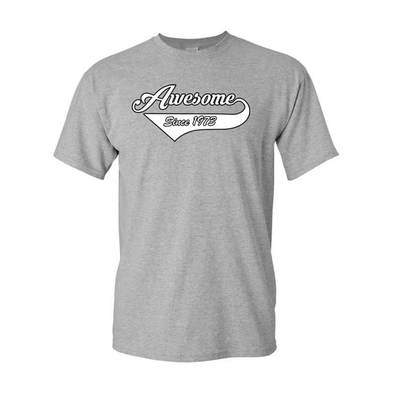 Awesome Since 1973 With Tail Gift Novelty DT Adult T-Shirt Tee