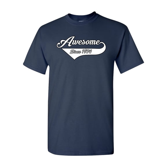 Awesome Since 1974 With Tail Gift Novelty DT Adult T-Shirt Tee