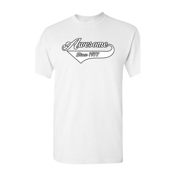 Awesome Since 1977 With Tail Gift Novelty DT Adult T-Shirt Tee