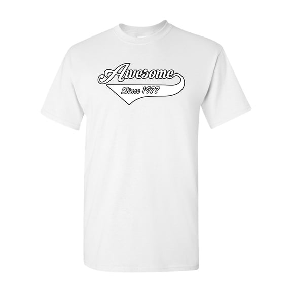 Awesome Since 1977 With Tail Gift Novelty DT Adult T-Shirt Tee