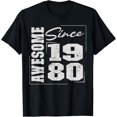 thumbnail image 1 of Awesome Since 1980 Birthday, Vintage-Retro 1980 Birthday T-Shirt, 1 of 4
