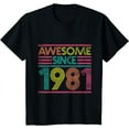 thumbnail image 1 of Awesome Since 1981 42nd Birthday Gifts 42 Years Old T-Shirt, 1 of 3