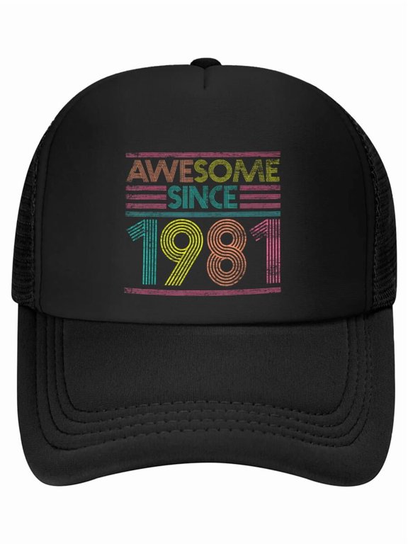 Awesome Since 1981 45rd Birthday Gifts 45 Years Old Baseball Cap